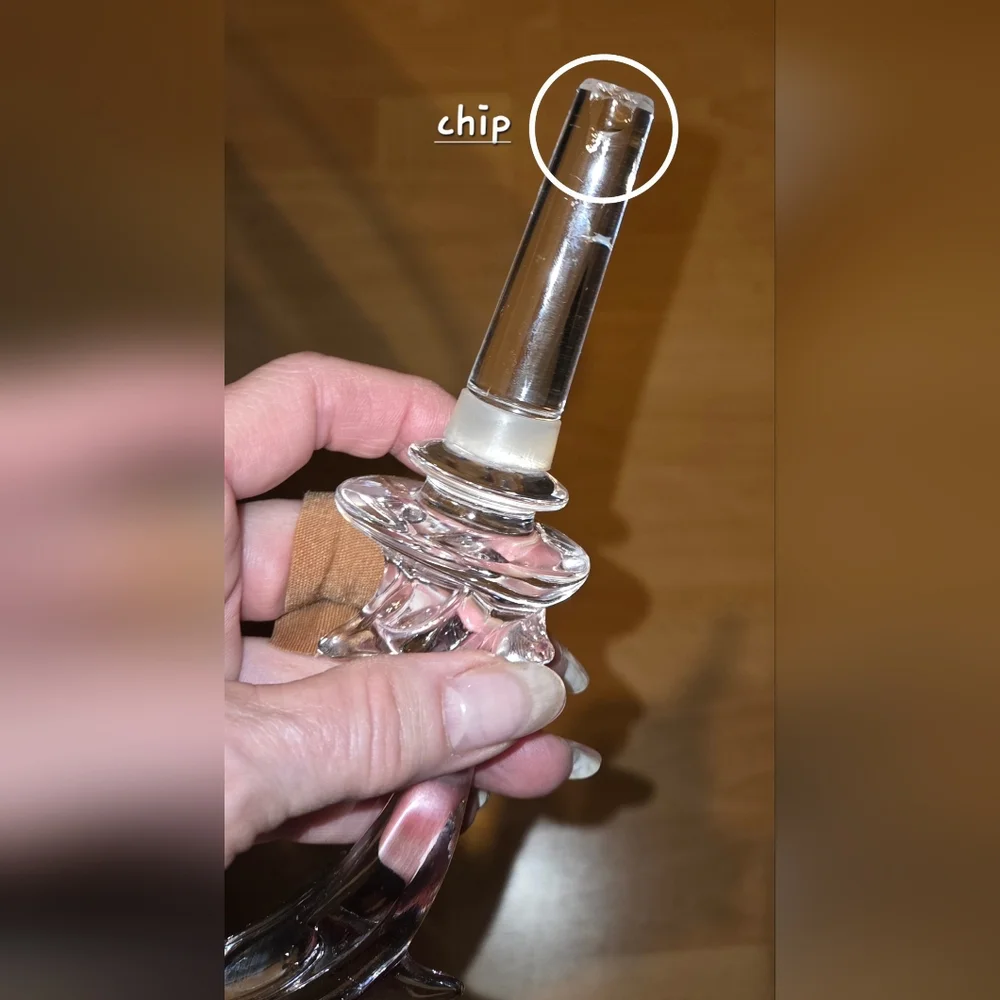 Mikasa Crystal Glass Dolphin Decanter Bottle Stopper - 7